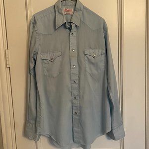 Vintage Wrangler Pearl Snap Long Sleeve Shirt